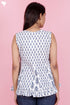 Cambric Cotton Top in Floral Block Print